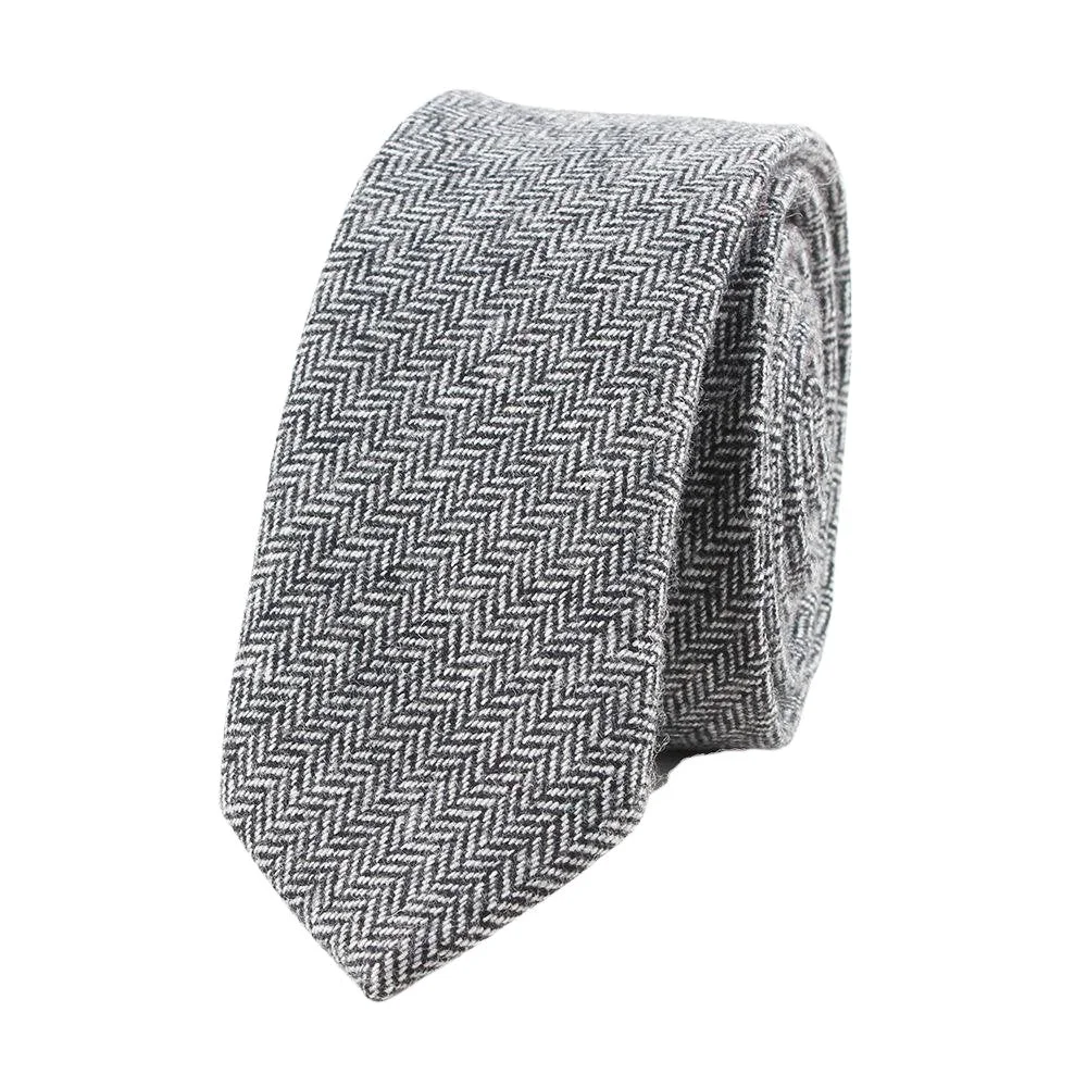 Trusted herringbone Corbata de lana Expertly Made
