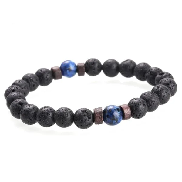 Luxury Pulsera de piedra de lava Consistent