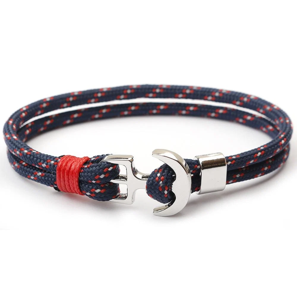 Fine Fido Pulsera de cuerda de paracaídas con ancla Classic