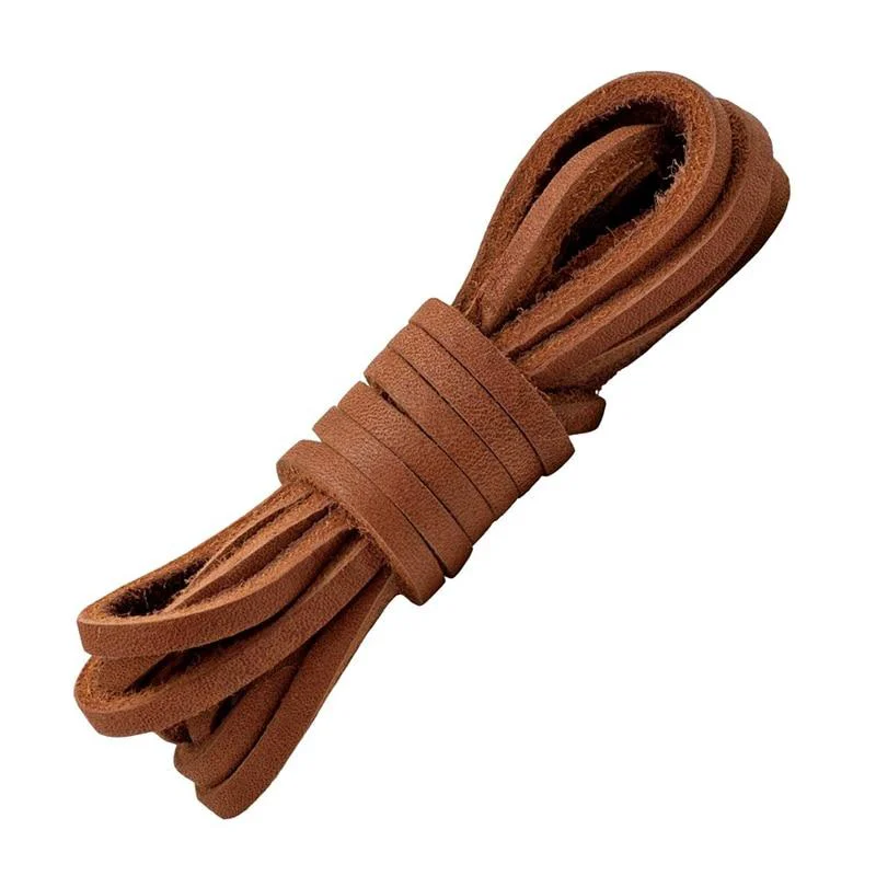 Dependable 1 Par de Cordones Planos de Cuero de 24 a 63 pulgadas Trusted