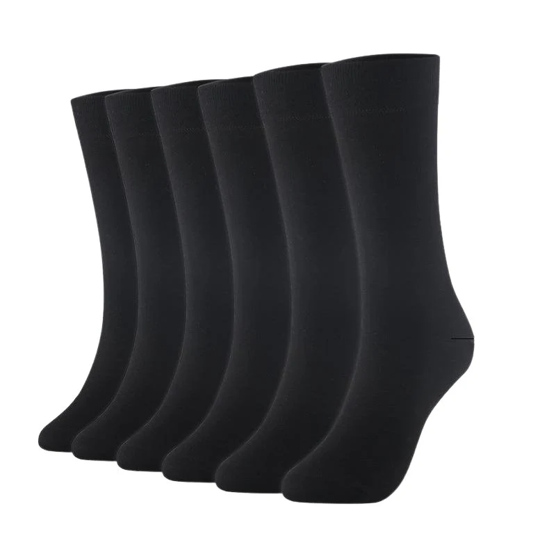 Expertly Made Calcetines de algodón de negocios sólidos 6 pares Set Luxury