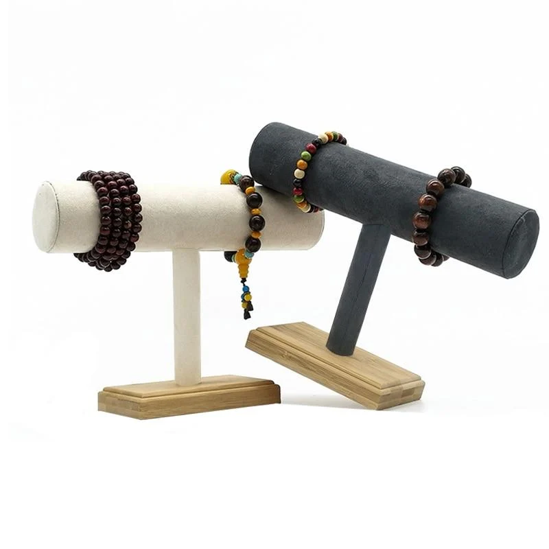 Trendy Soporte para pulseras de madera de bambú Powerful
