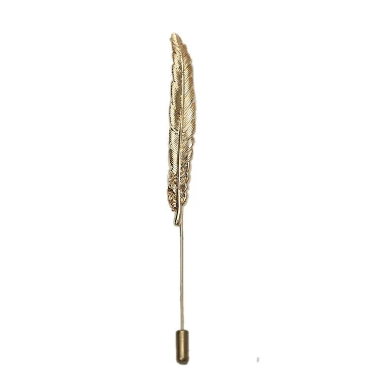 Next-Generation Gold-Tone Feather Lapel Pin Effective
