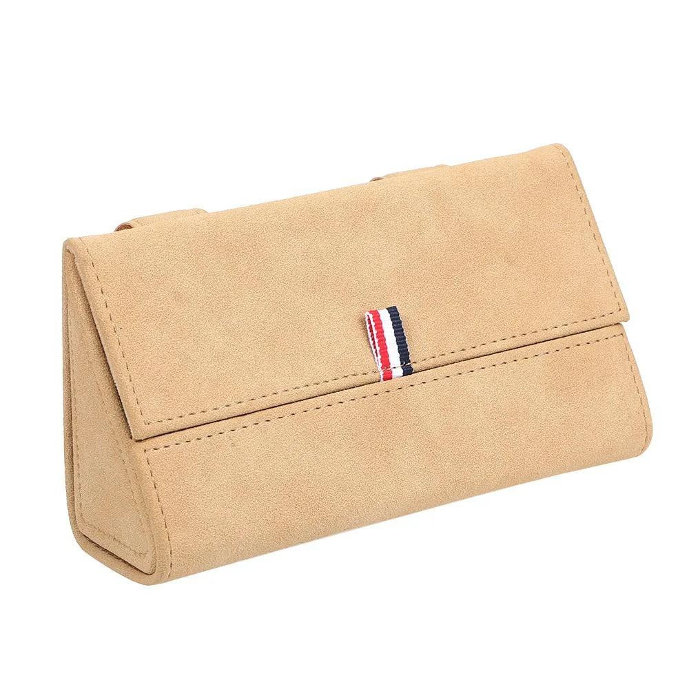 Classic Car Visor Sunglasses Leather Case Holder Green