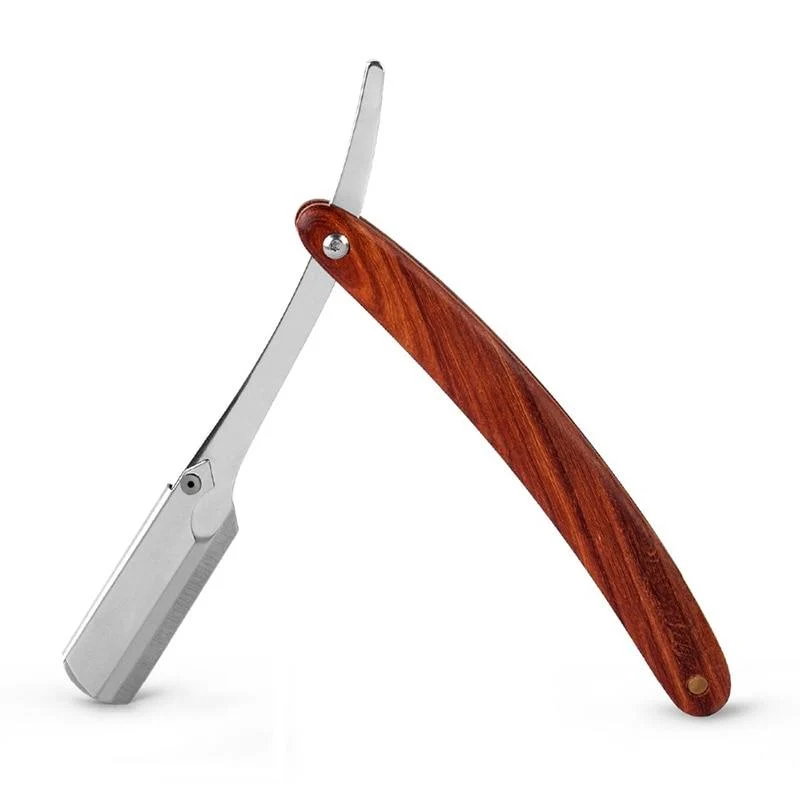 User-Friendly Manetto Shavette Straight Razor With Wooden Handle Classic