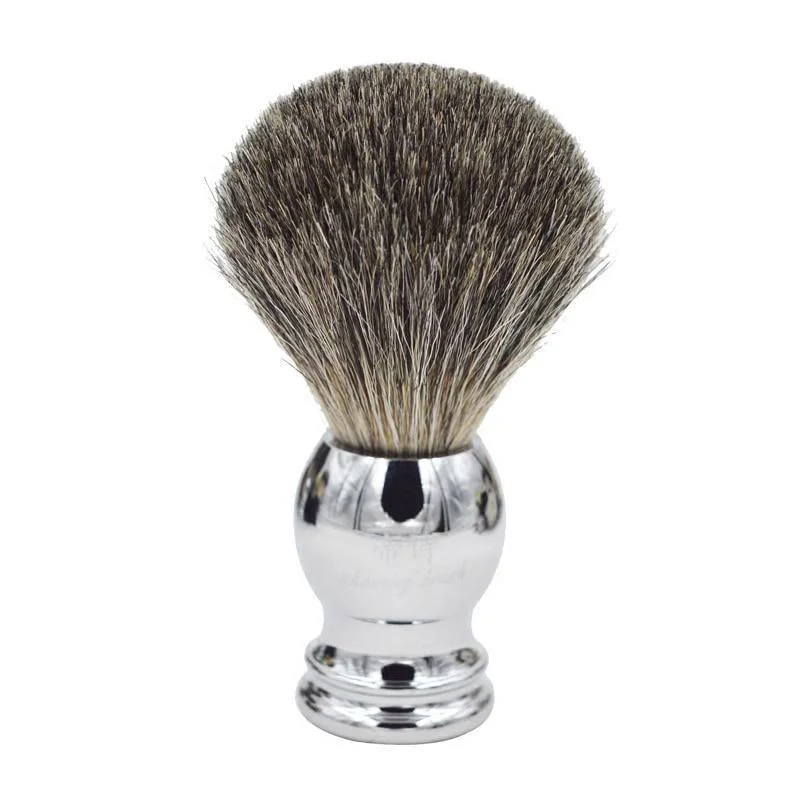 Quality Pure Badger Hair Shaving Brush With Metal Handle Authentic