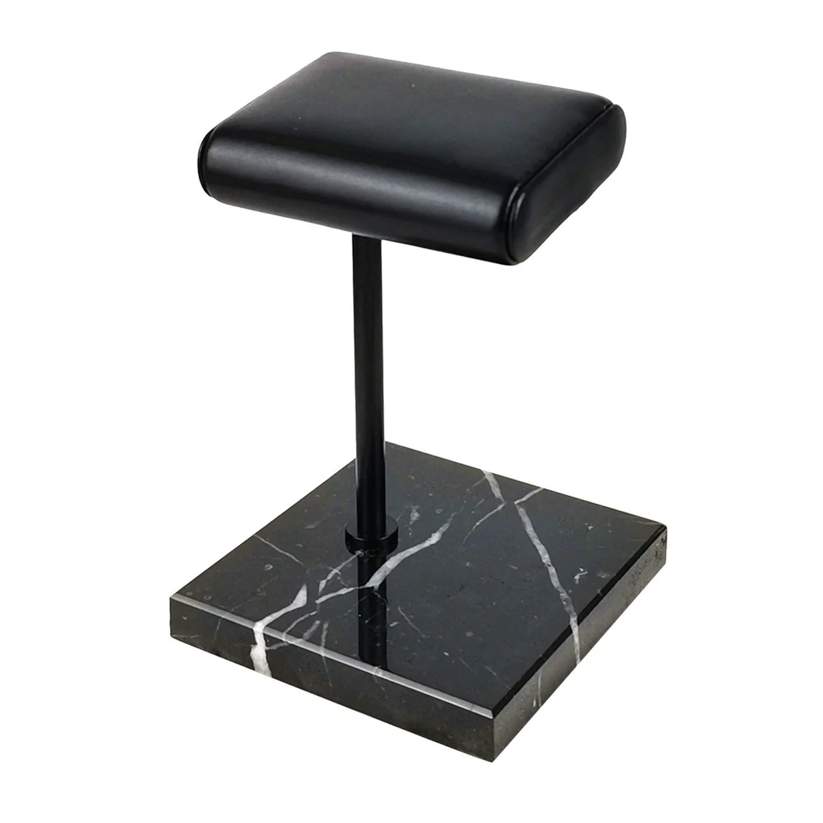 Detailed Antoine Black Marble Single Watch Display Stand Holder Traditional