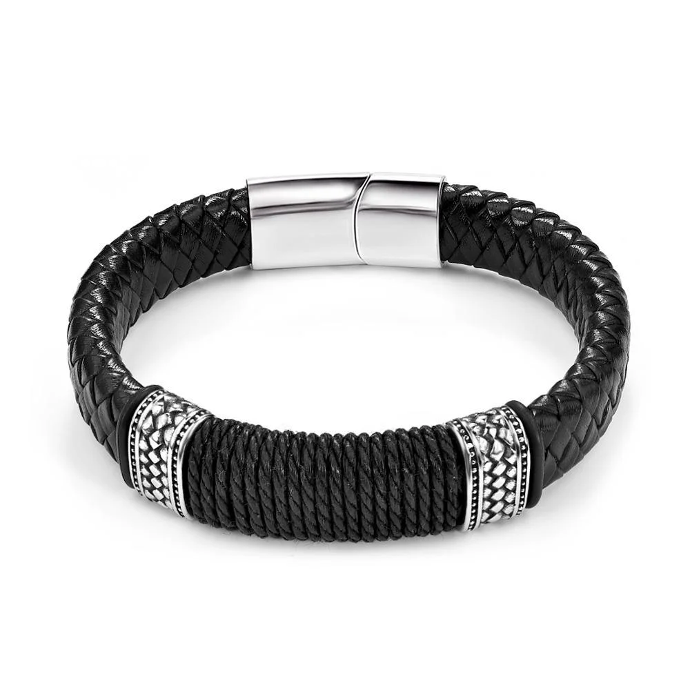 Premium Material Jasper Nordic Leather Bracelet Certified