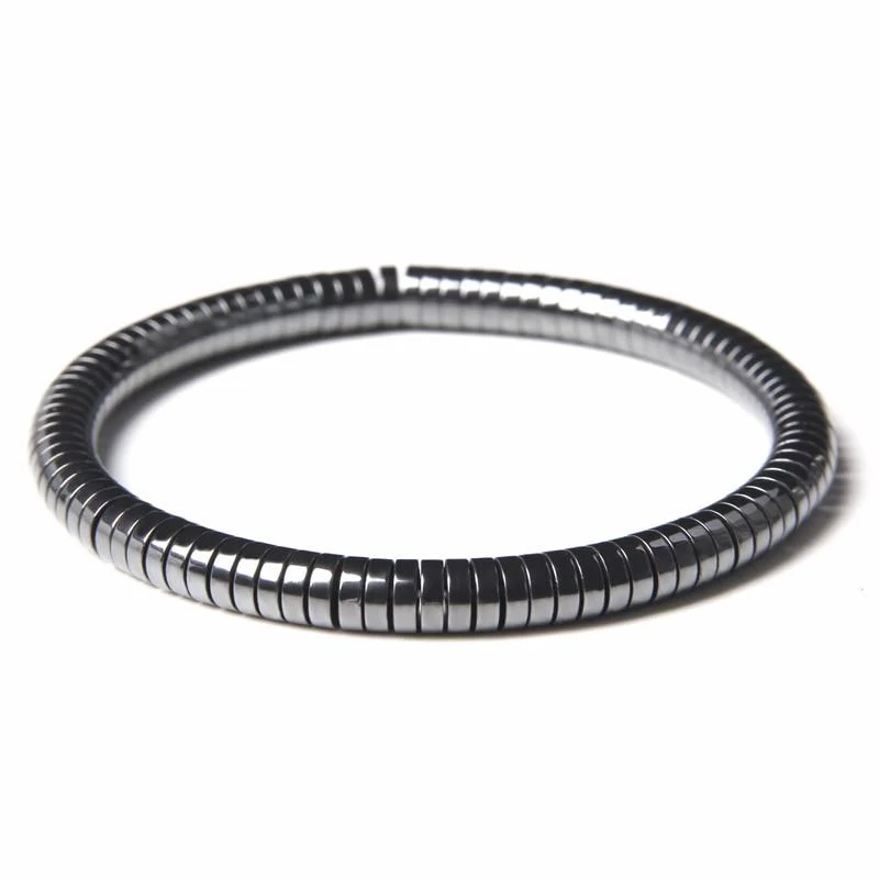 Smooth Savoca Geometric Hematite Beaded Bracelet Sustainable