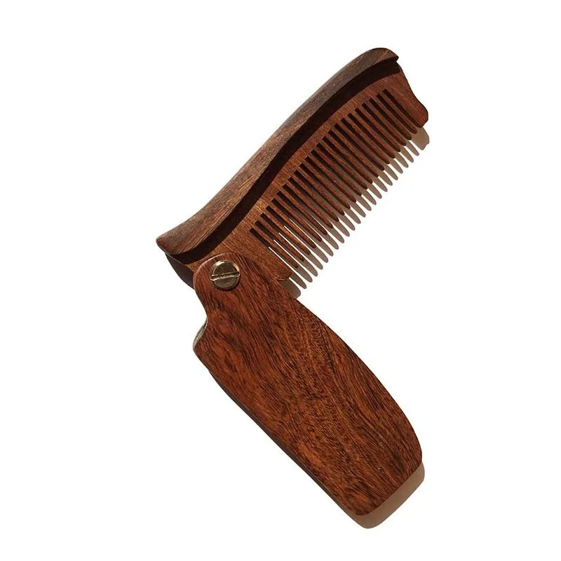 Fashionable Sandalwood Folding Beard Comb Elite