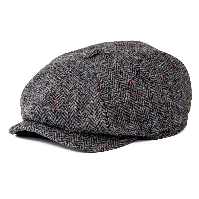 Organic Woollen Herringbone Newsboy Cap Durable