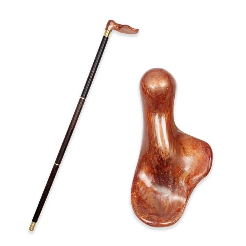 Responsible Jean Wooden Walking Stick With Brown Handle Selected