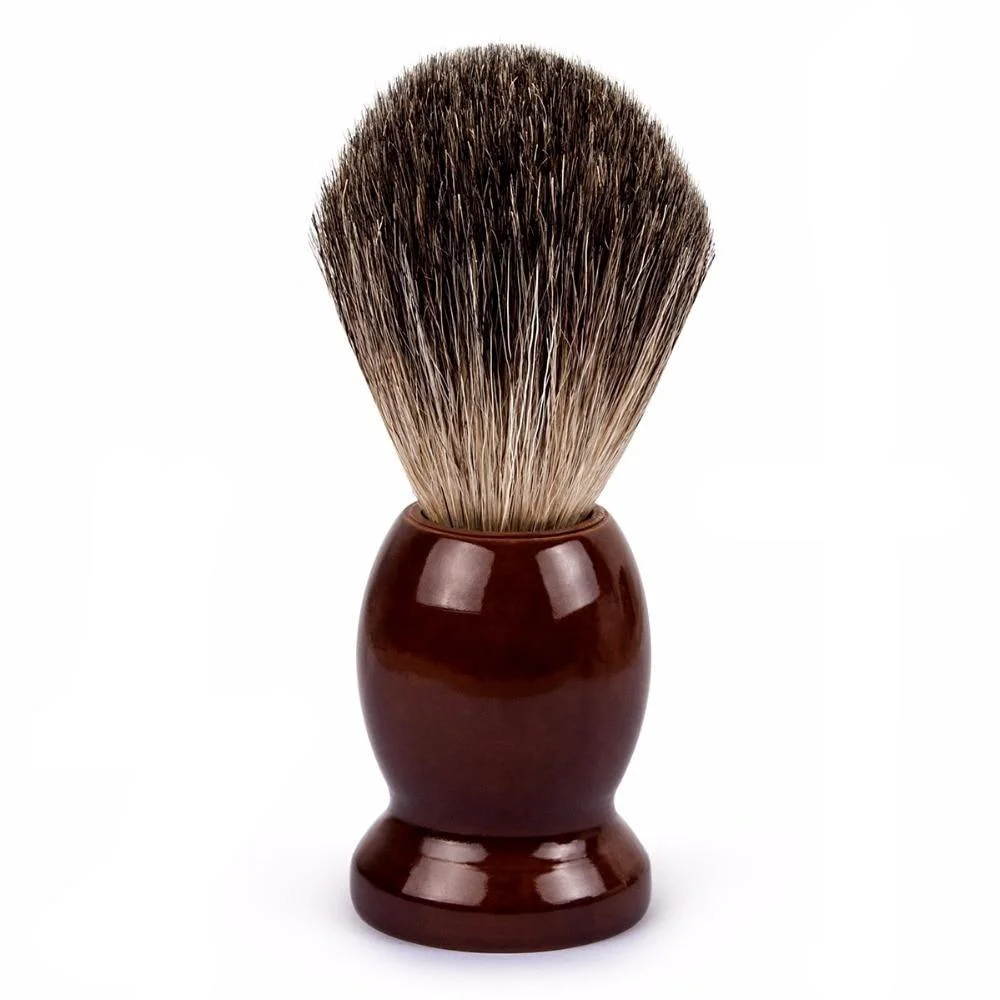 Outstanding Traditional Pure Badger Hair Shaving Brush With Wooden Handle Secure