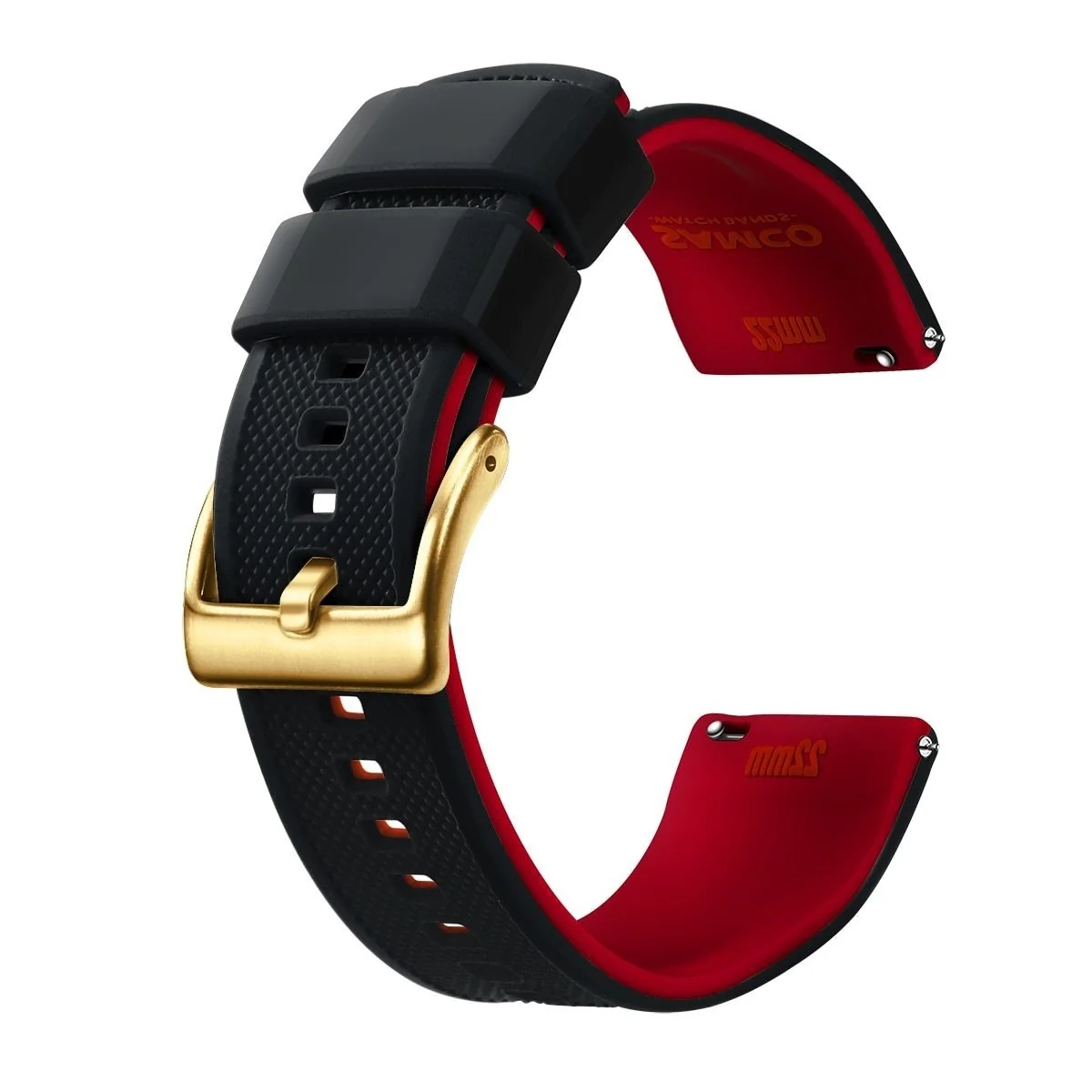 High-Performance Rafael Silicone Tropic Watch Strap With Gold-Tone Tang Buckle Premium