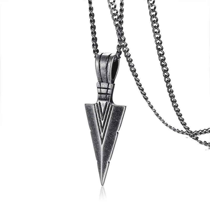 Convenient Arrow Steel Pendant Necklace Refined