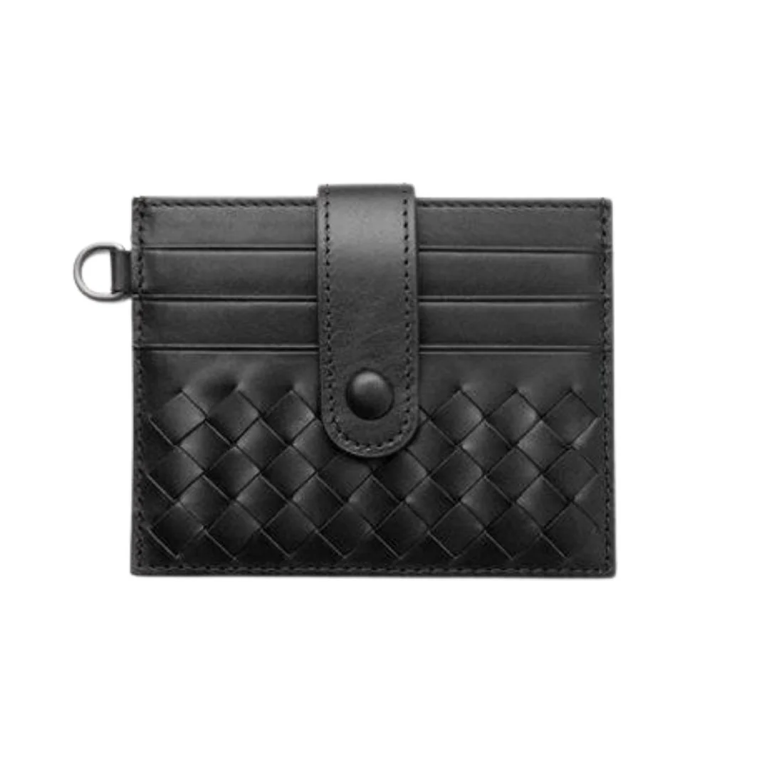 Crafted Antonio Sheepskin Leather Card Holder With Key Chain RFID Lightweight