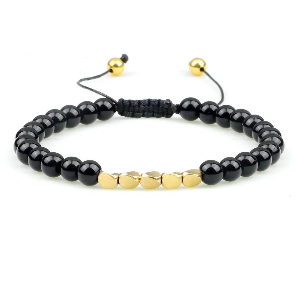 Comfortable Atrani Black Onyx Beaded Bracelet Green