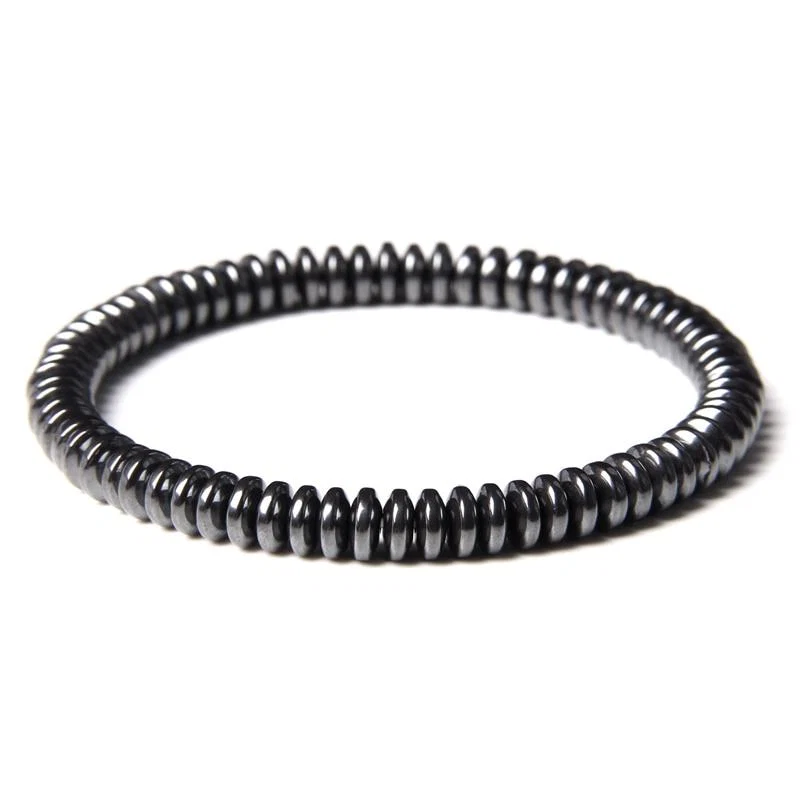 Excellent Manarola Geometric Hematite Beaded Bracelet Unique