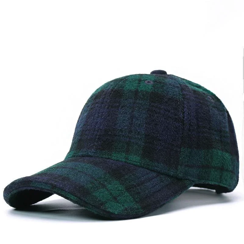 Classic Wool Plaid Baseball Cap Advanced