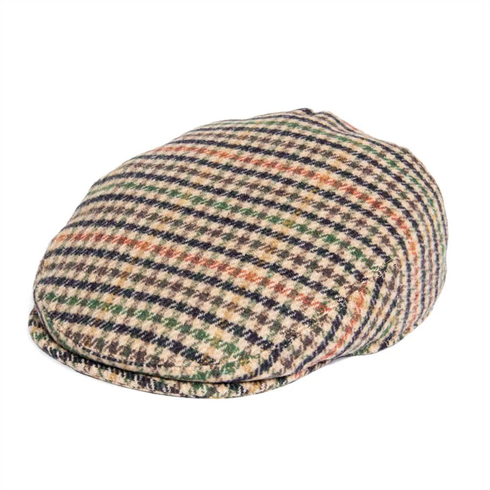Responsible Houndstooth Mini Check Tweed Flat Cap Fine