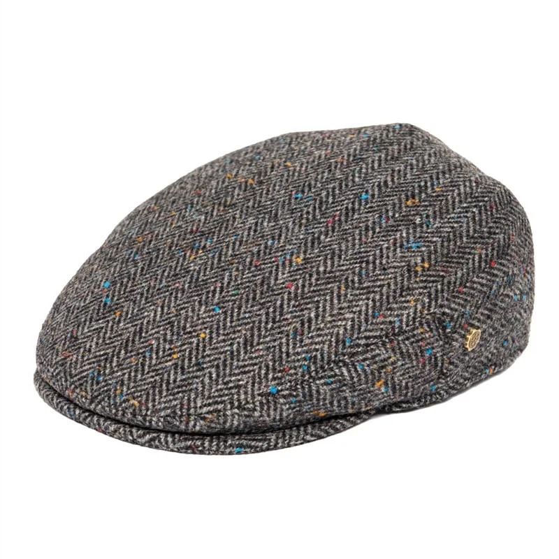 Modern Woollen Herringbone Flat Cap Original Design