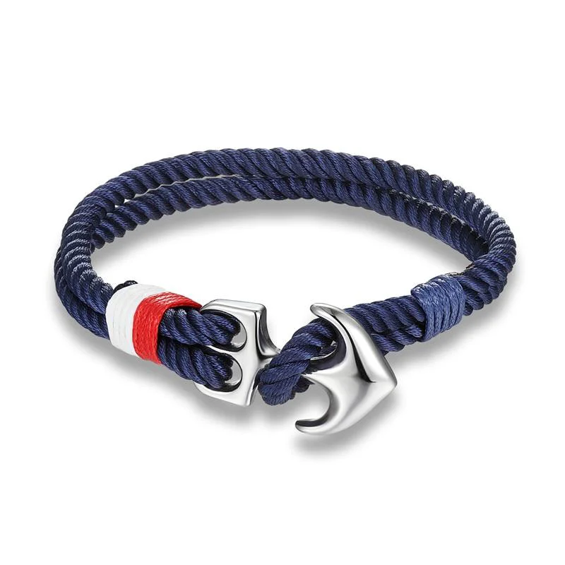 Modern Saint-Tropez Anchor Solid Rope Bracelet User-Friendly