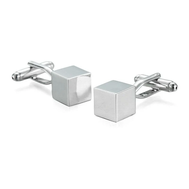Solid Cube Cufflinks Detailed