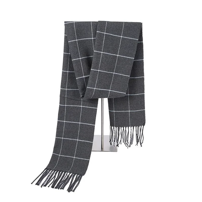 Trendy Fredrik Graph Check Cashmere Wool Scarf Recyclable