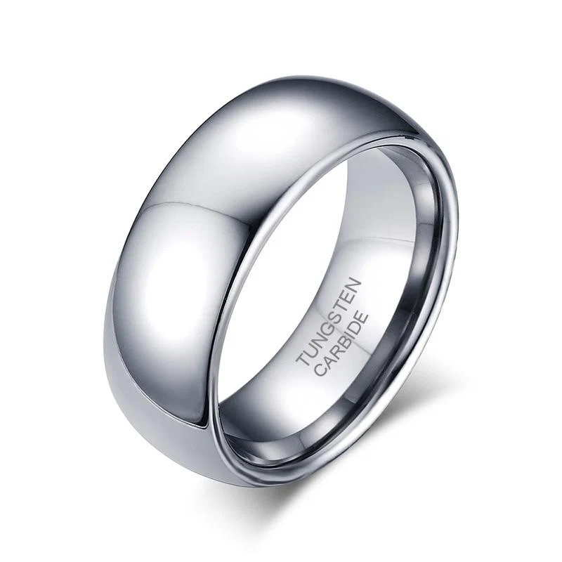 Specialty Tungsten Carbide Silver-Tone Polished Ring Advanced