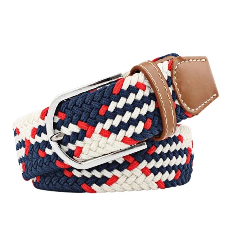 Convenient Giuseppe Braided Argyle Elastic Belt Dependable
