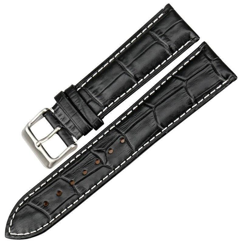 First-Class Claude Leather Stitched Watch Strap With Tang Buckle Healthy