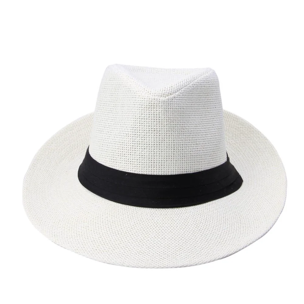 Premium Material Cancun Panama Sombrero con cinta negra Pure