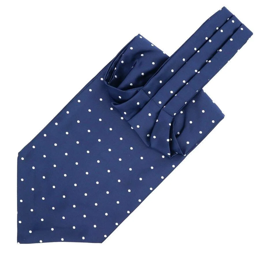 Specialty Corbata Ascot de seda con lunares Casual