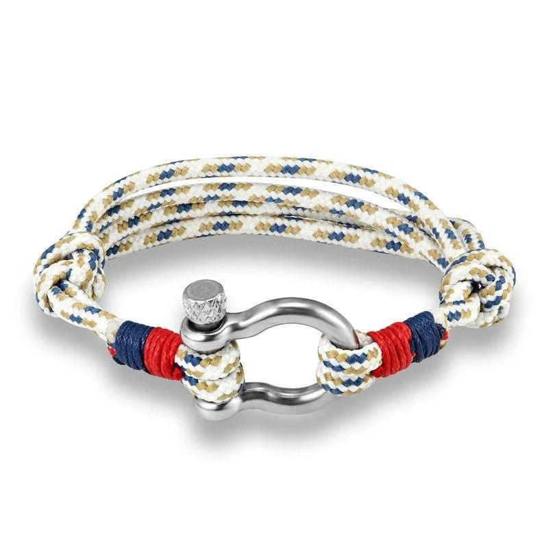 Practical Brazalete de cuerda de paracaídas con grillete de herradura Casual