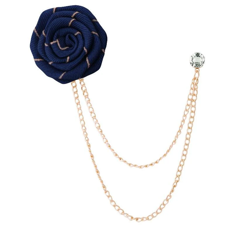 Sophisticated Alfiler de borla a rayas rosa satinado Comfortable
