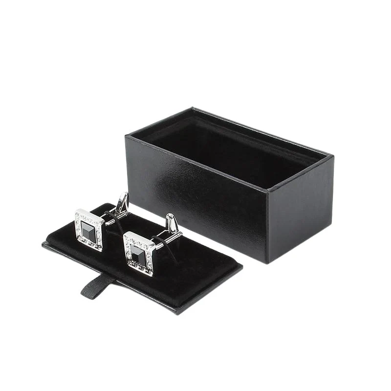 Practical Joyero de terciopelo negro para gemelos o pasador de corbata Certified