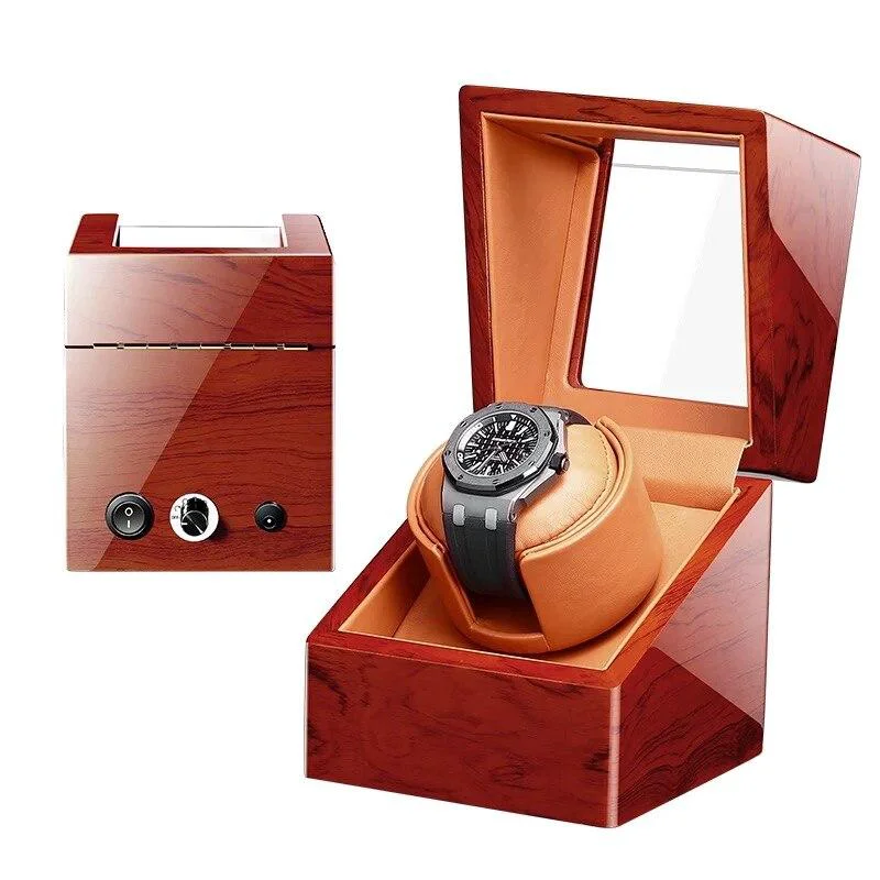 Certified Fabrizio Caja de madera de peral Watch Winder mecánico Original Design