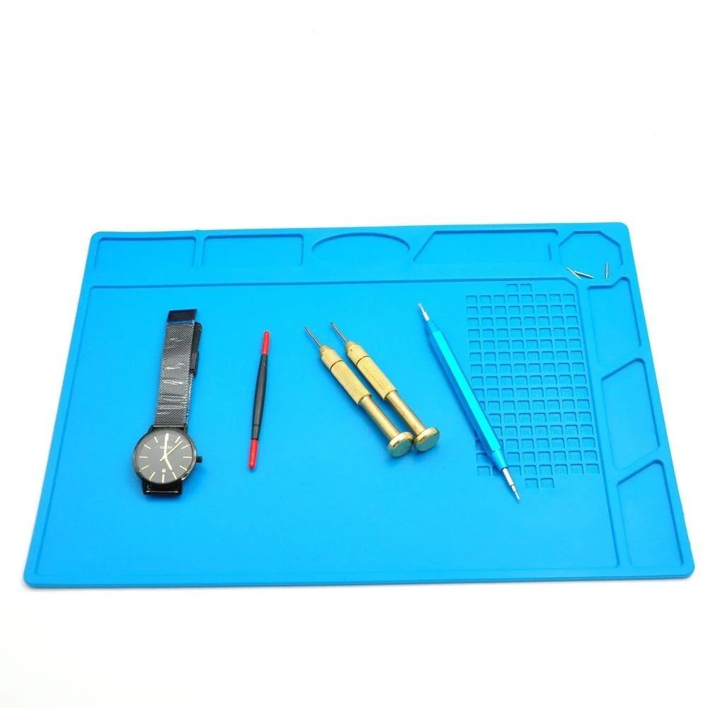 Enhanced GR Alfombrilla antideslizante de silicona resistente al calor para banco de reparación de relojes Minimalist