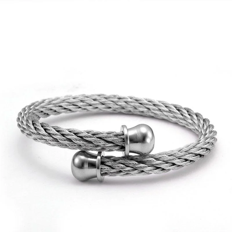 Contemporary Marcus Pulsera minimalista de metal trenzado Organic