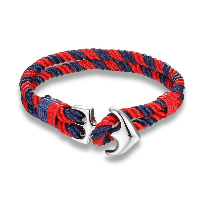 Premium Saint-Tropez Ancla pulsera de cuerda a rayas Optimized