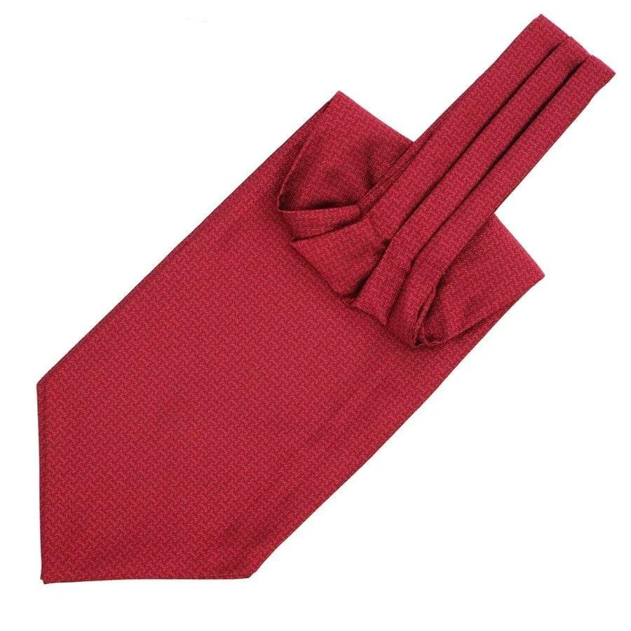 Next-Generation Corbata Ascot Sólida Estampada Sophisticated