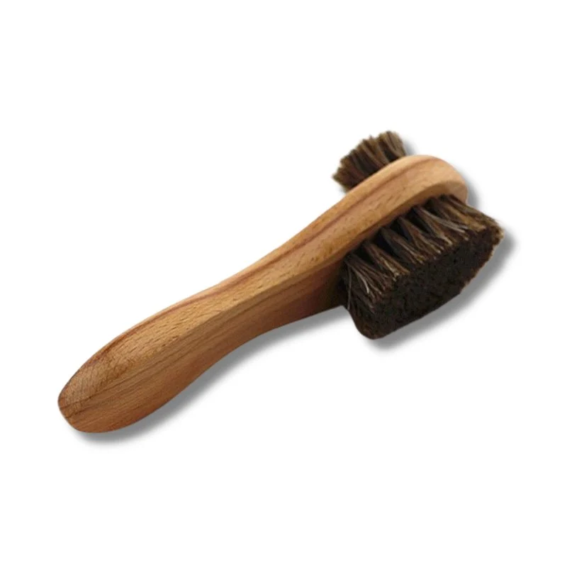 Optimized Arturo Cepillo de madera para zapatos de pelo de caballo de doble cara Verified