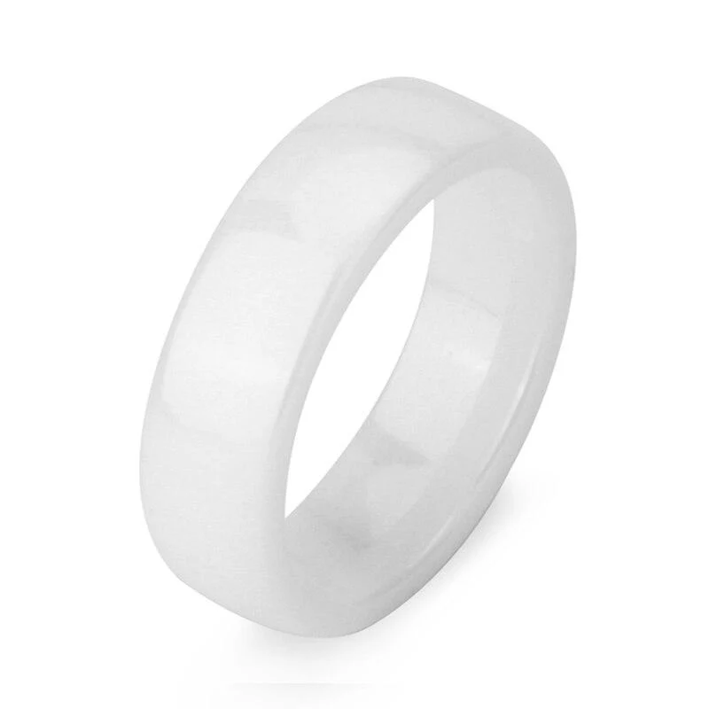 High-End Anillo de cerámica pulida blanca lisa Next-Generation