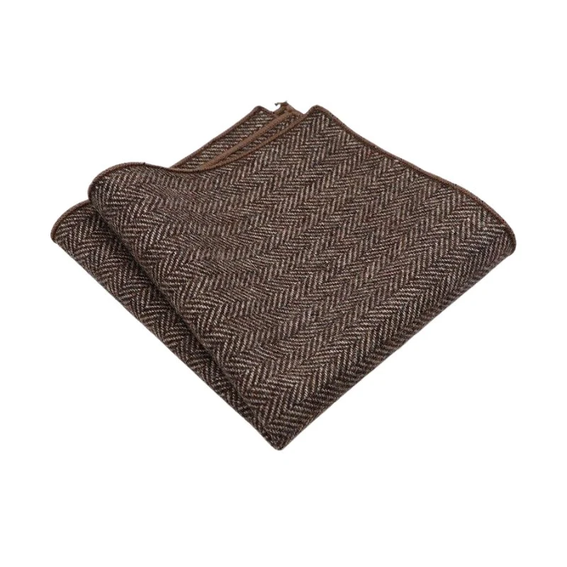 Optimized Herringbone Pañuelo de bolsillo de lana Relaxed
