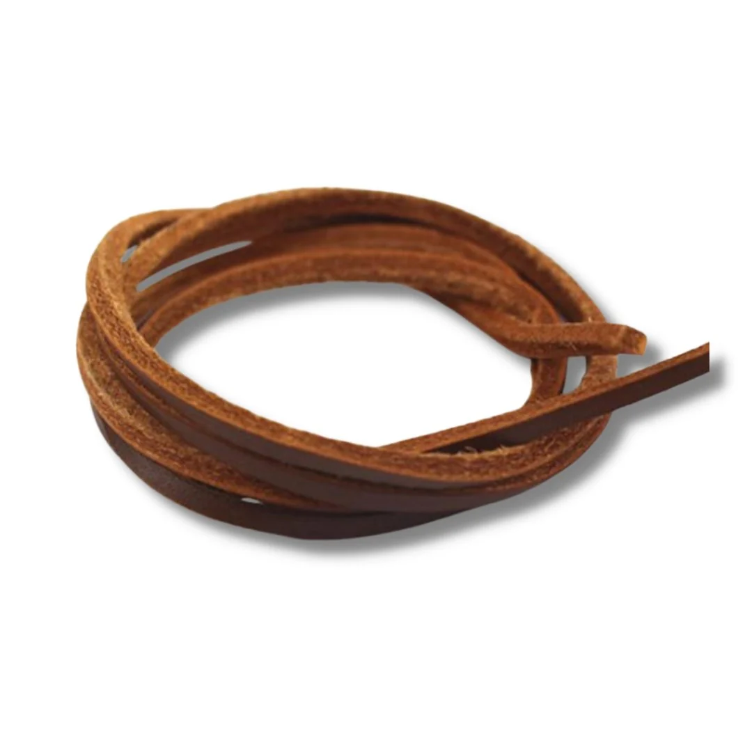 Clean 1 Par de Cordones Cuadrados de Cuero 32 Pure