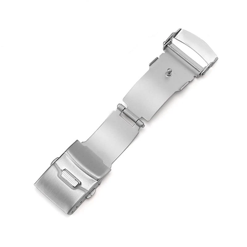 Durable Stainless Steel Double Push Button Fold Watch Clasp Buckle Top-Quality