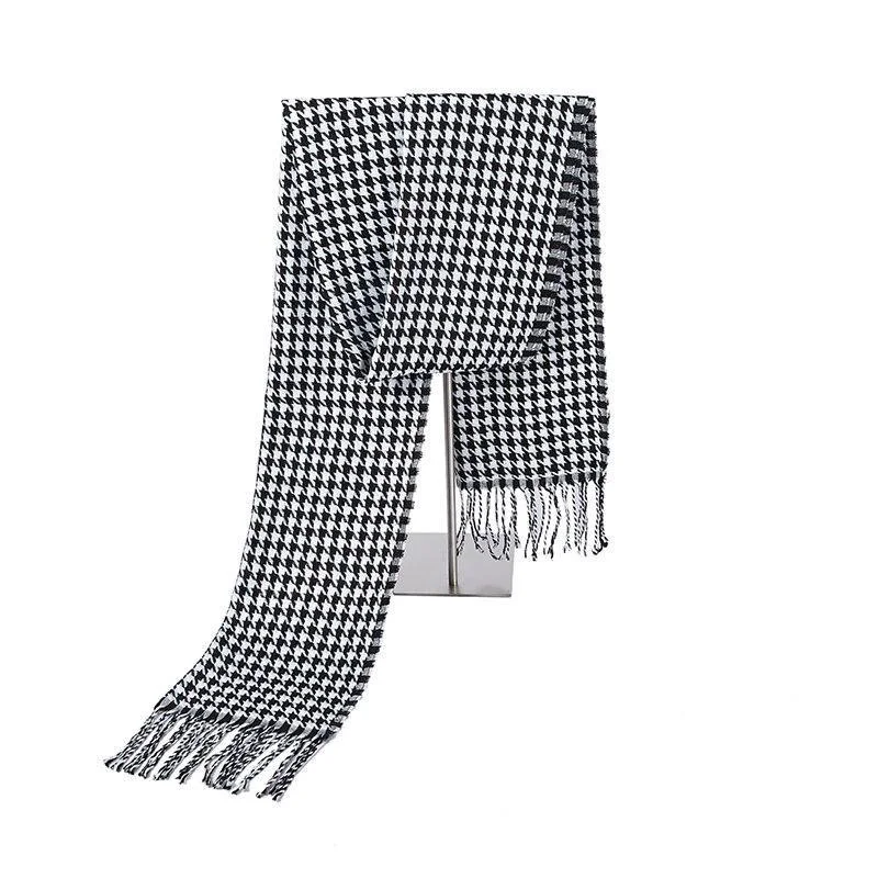 Certified houndstooth Bufanda de lana de cachemira Advanced