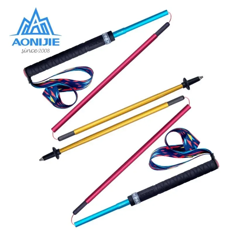 Outstanding AONIJIE E4201 Carbon Fiber Folding Trekking Poles – Lightweight Collapsible Hiking Sticks for Trail Running Walking Pair Environmentally Friendly