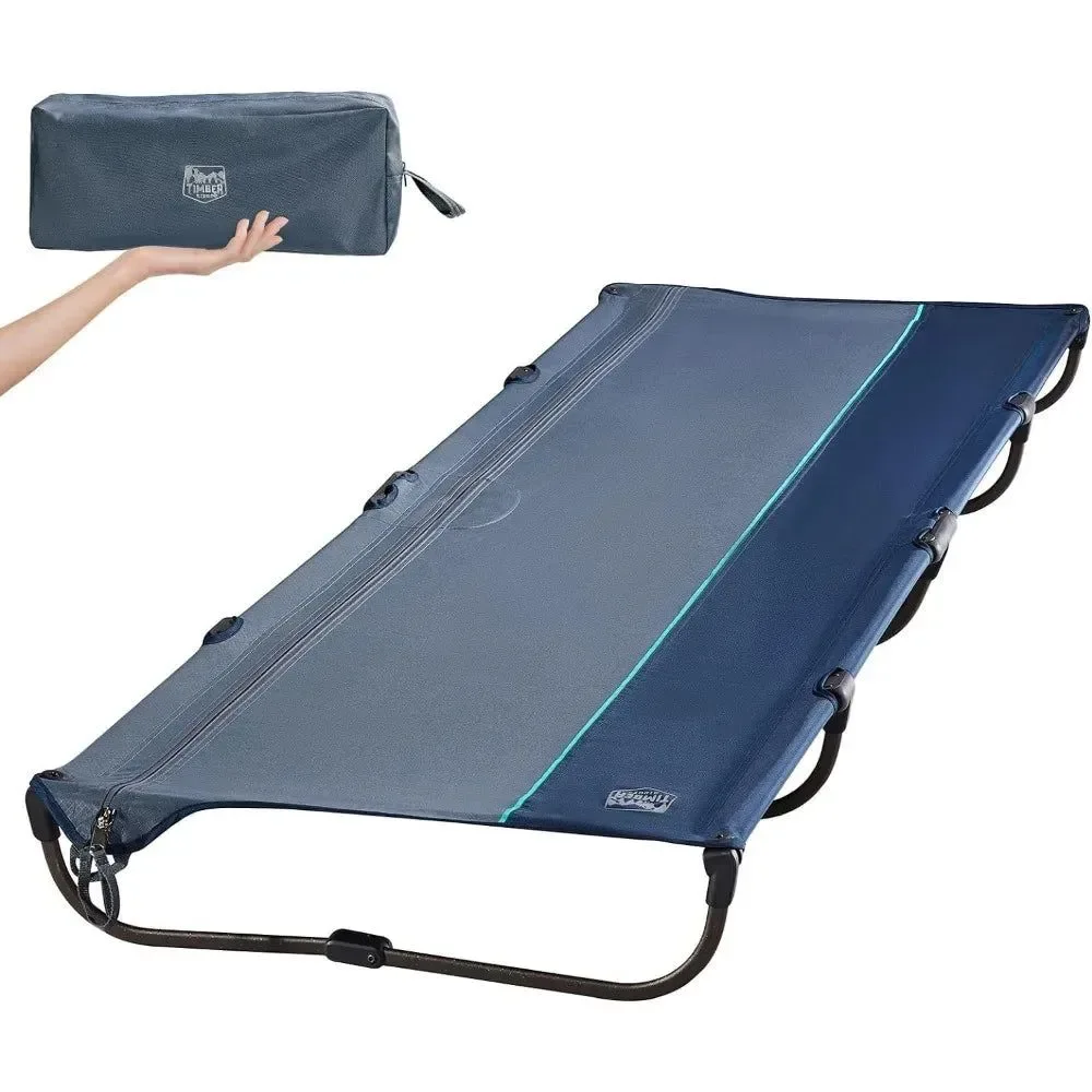 Long-Lasting Lightweight Aluminum Camping Cot – Quick Set-Up Folding Cot with Zipper Closure and Portable Carry Bag About this item Certified