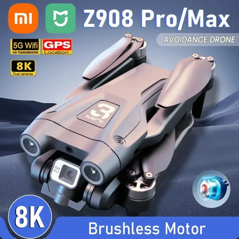 High-Performance Dron Z908 Pro MAX 8K cámara HD 4K 6K 8K cuadricóptero plegable con función de evasión de obstáculos en 3 lados Sustainable